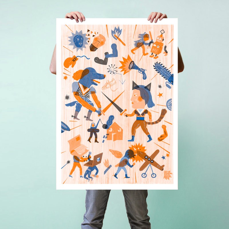 Bastonnade (sérigraphie) – Image 2